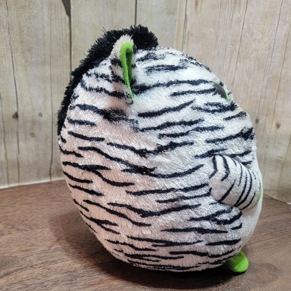 Ty BEANIE BALLZ OASIS Zebra Plush Toy 12" - Picture 4 of 7